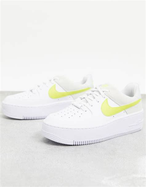 nike air force geel wit|nike air force 1 black and white.